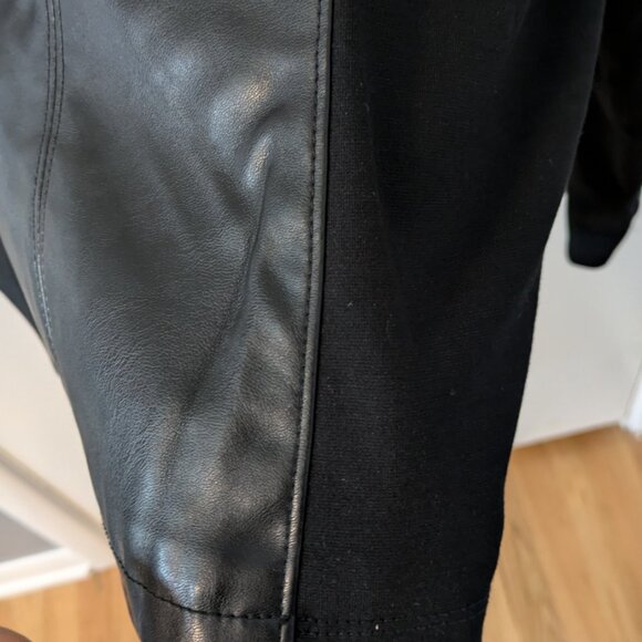 Faux Black Leather Jacket - Women's Medium - Picture 3 of 6